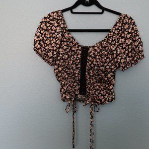 Floral Print Corset Style Top